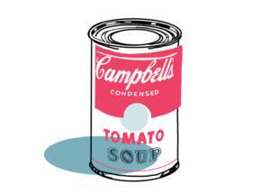Campbell's soup d'après Andy Warhol