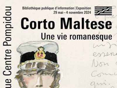 affichje de l'exposition Corto Malteses à la Bpi