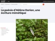 La poésie d'Hélène Dorion, une écriture mimétique