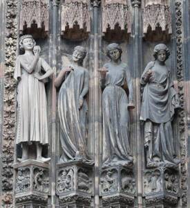 Le tentateur et les Vierges Folles - Cathédrale de Strasbourg, portail sud de droite - Ad Meskens