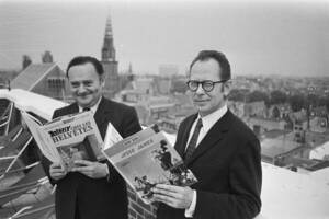 Morris et René Goscinny en 1971 - Peters, Hans / Anefo