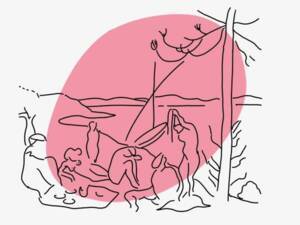 Luxe, calme et volupté, dessin d'après Matisse