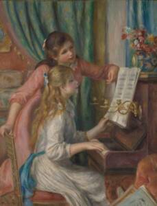 Jeunes filles au piano par Auguste Renoir