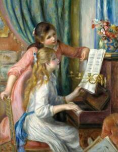 Jeunes filles au piano (1892) par Auguste Renoir Metropolitan Museum of Art of New York