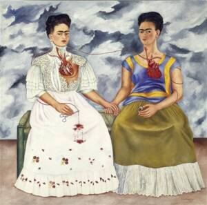 Frida Kahlo, Les Deux Frida, 1939, © 2025, Banco de México Diego Rivera Frida Kahlo Museums Trust, Mexico, D.F. / Adagp, Paris