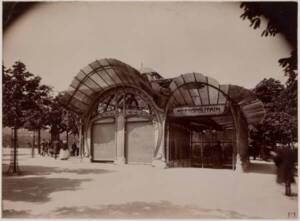 Accès du métro dessiné par Hector Guimard dans le style "art nouveau" - Maindron, Charles , Photographe - CC0 Paris Musées / Musée Carnavalet - Histoire de Paris