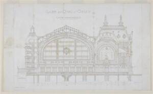 Gare d'Orsay (Paris) : coupe transversale