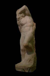 Jeune esclave par Michel-Ange, pour le tombeau de Jules II, Galleria dell'Accademia de Florence