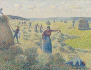 Fenaison, Eragny (1887) par Camille Pissarro - Van Gogh Museum, Amsterdam (purchased with support from the VriendenLoterij, the Mondriaan Fund, the Rembrandt Association and its Themafonds Impressionisme/Claude Monet Fonds, and the VSBfonds)