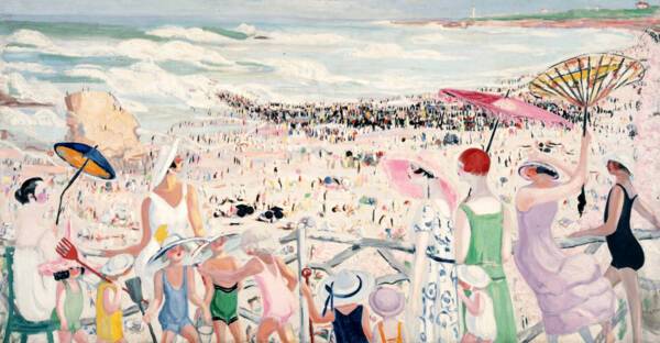 Jacqueline Marval - Biarritz la grande plage 1923 © Nicolas Roux dit Buisson