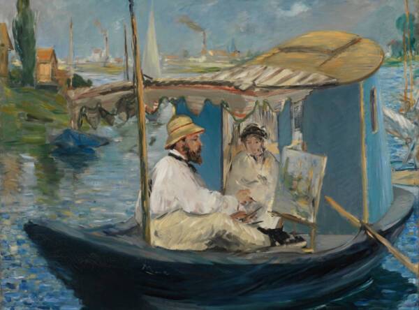 Claude Monet peignant dans son atelier (1874) - &Eacute;douard Manet