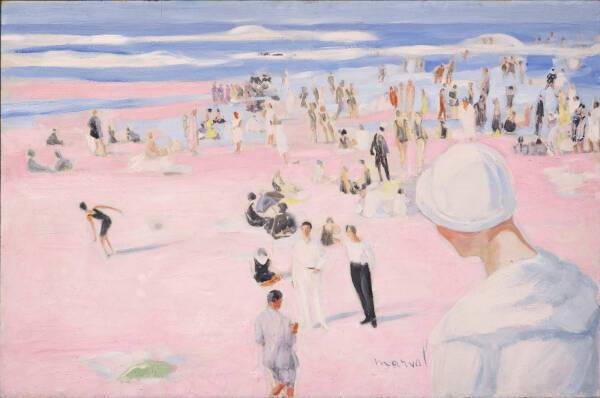 Jacqueline Marval - Plage rose la côte des basques-1923 © Nicolas Roux dit Buisson